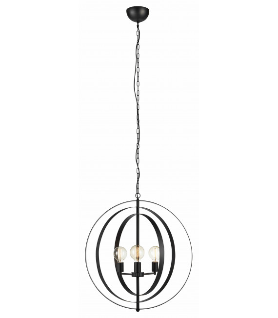 Plafonnier ORBIT Noir 3 ampoules