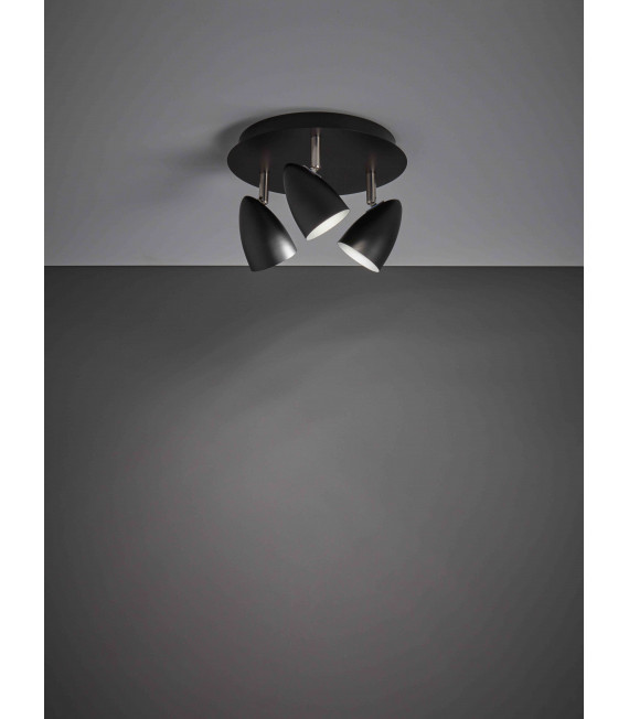 CIRO ceiling light black 3 bulbs