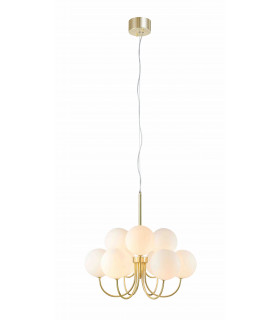 BIANCO Lampada da soffitto dorata 9 lampadine
