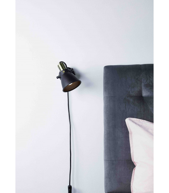 ALTON Applique nera 1 lampadina