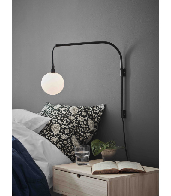 BUDDY black wall light 1 bulb