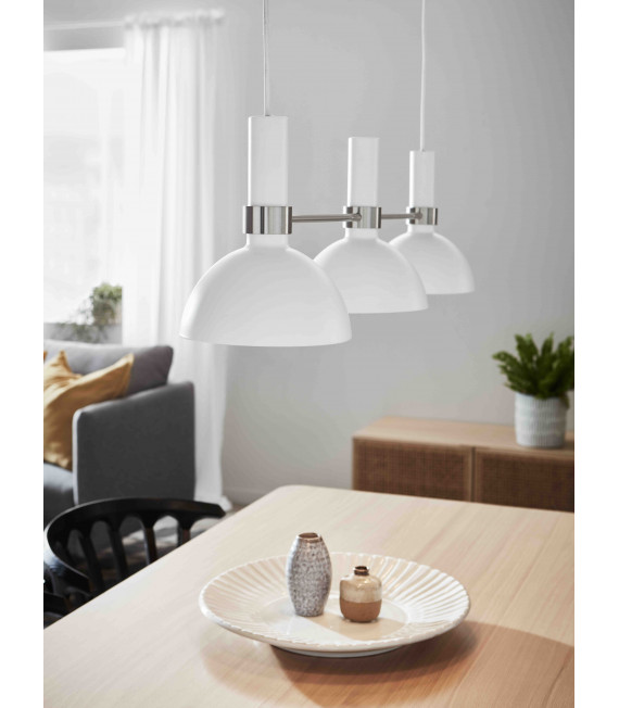 LARRY lampada da soffitto in acciaio a 3 lampadine