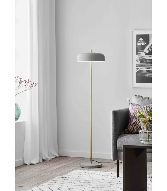 Lampadaire CAEN Laiton brossé 2 ampoules