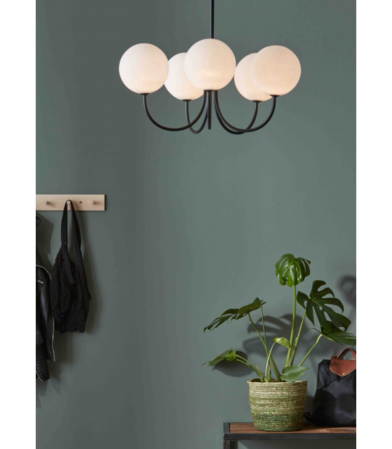 Ceiling light CINCO Black 5 bulbs