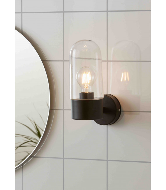 Applique murale de salle de bains ZEN Noire 1 ampoule