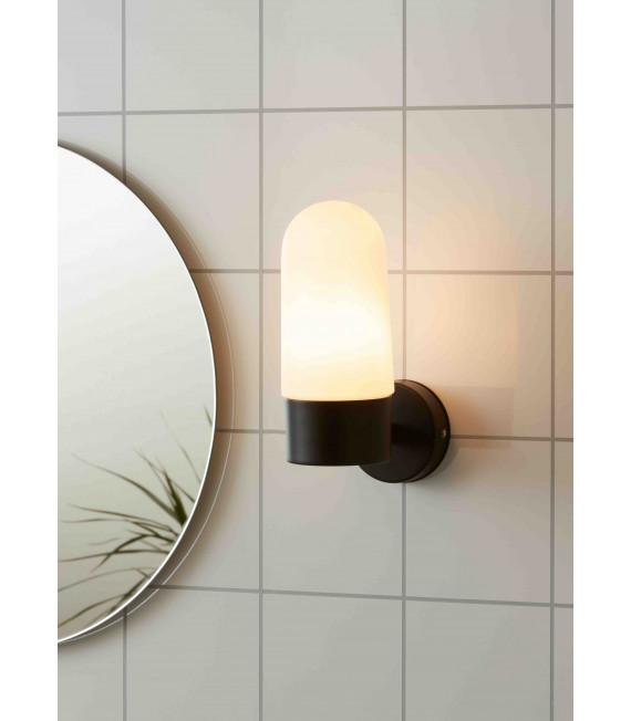 Aplique de baño ZEN negro 1 bombilla