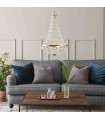 GRÄNSÖ crystal ceiling light brass 2 bulbs