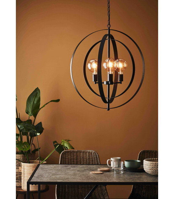 Plafonnier ORBIT Noir 3 ampoules