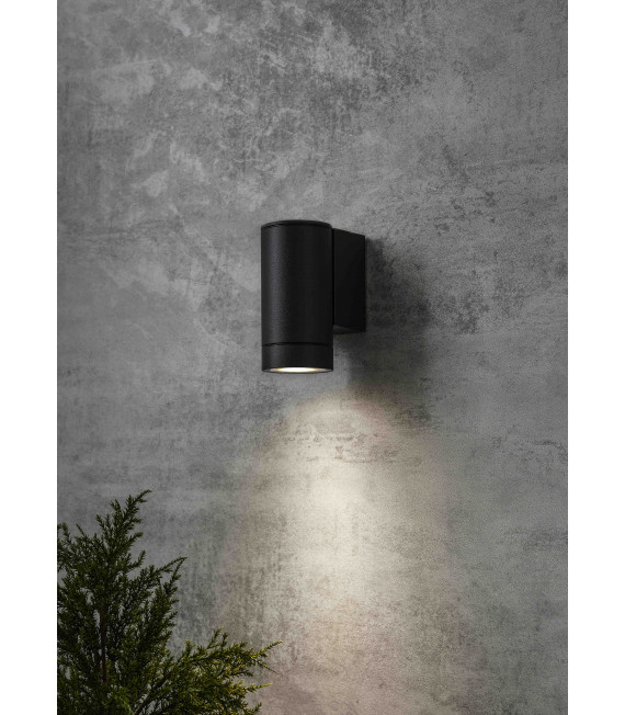 PIPE black garden wall light 1 bulb