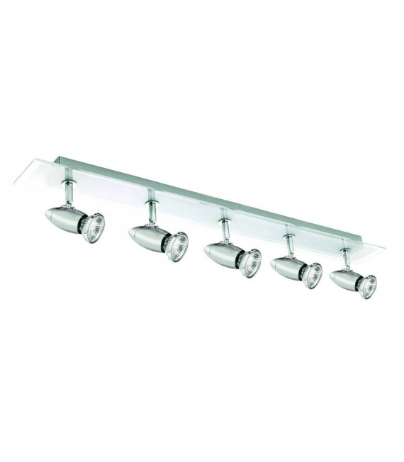 Deckenleuchte 90cm Saturn, Chrom, Klar- und Milchglas