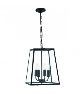 Voyager 29 cm Pendelleuchte, schwarz, aus Glas