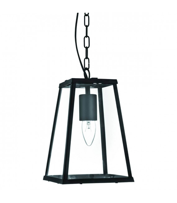 Lampada a sospensione Voyager 18 cm, nera, in vetro