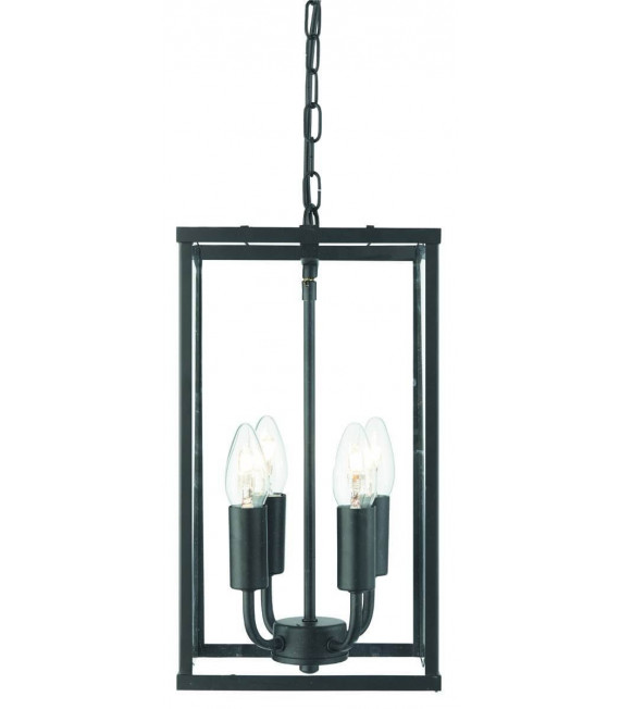 Voyager 20 cm Pendelleuchte, schwarz, aus Glas